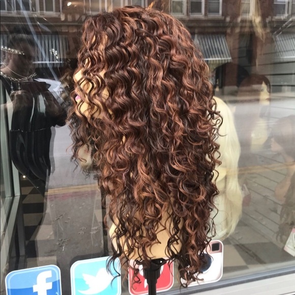 Long curly copper ginger brown Lacefront wig 2020 - Picture 6 of 8